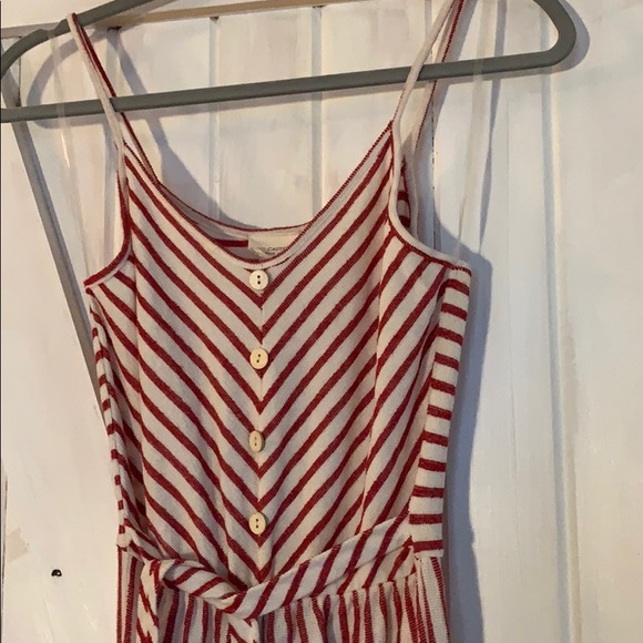 Caution to the Wind red stripe Jumpsuit small - Picture 2 of 2
